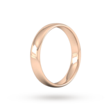 Goldsmiths 4mm Slight Court Standard  Wedding Ring In 18 Carat Rose Gold - Ring Size J