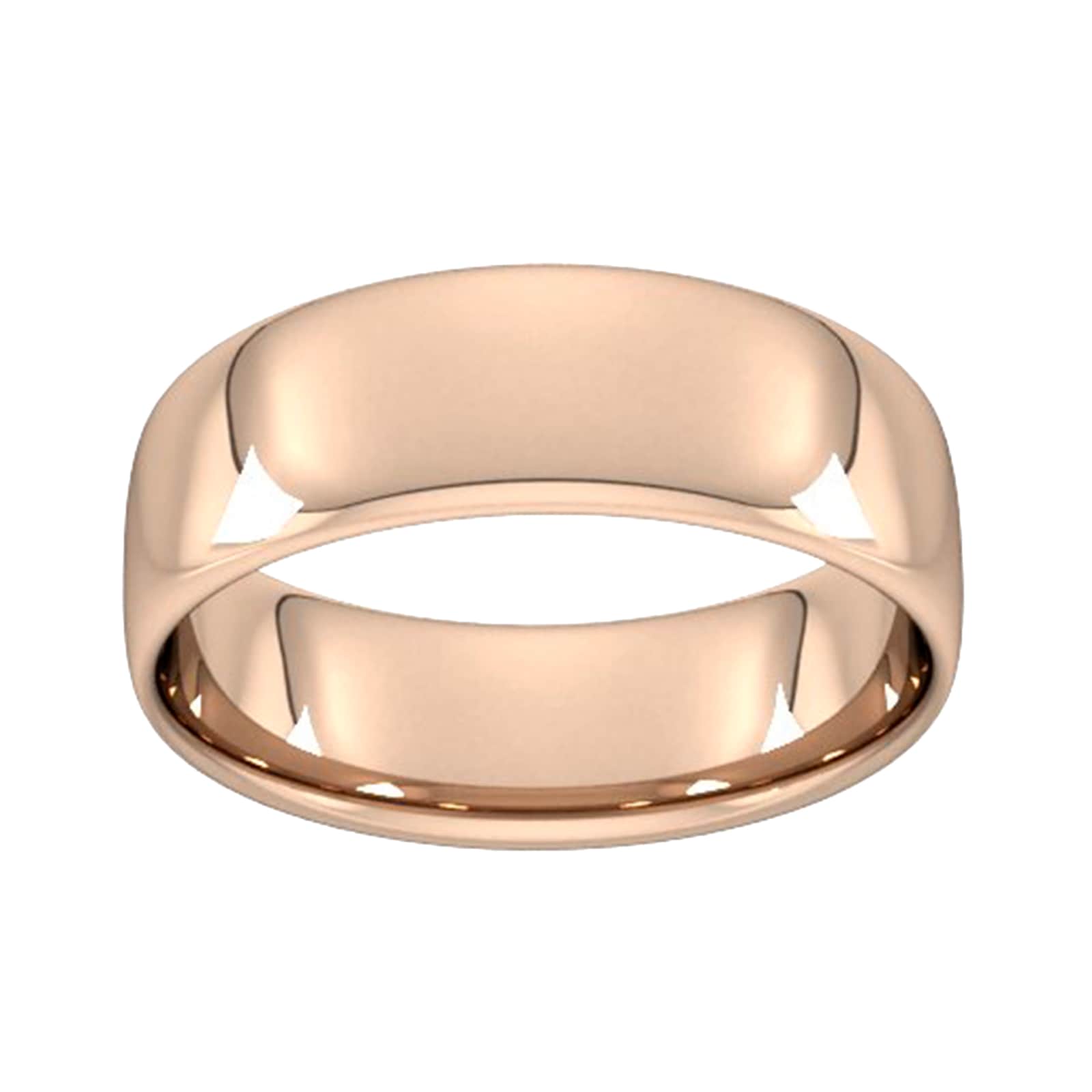 Goldsmiths 7mm Slight Court Standard Wedding Ring In 18 Carat Rose Gold Goldsmiths 7mm Slight Court Standard Wedding Ring In 18 Carat Rose Gold