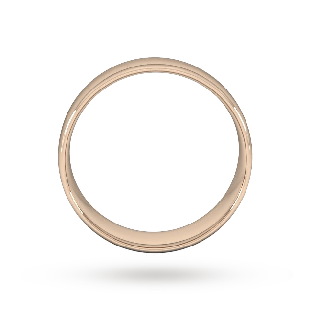 Goldsmiths 7mm Slight Court Standard  Wedding Ring In 18 Carat Rose Gold - Ring Size Q