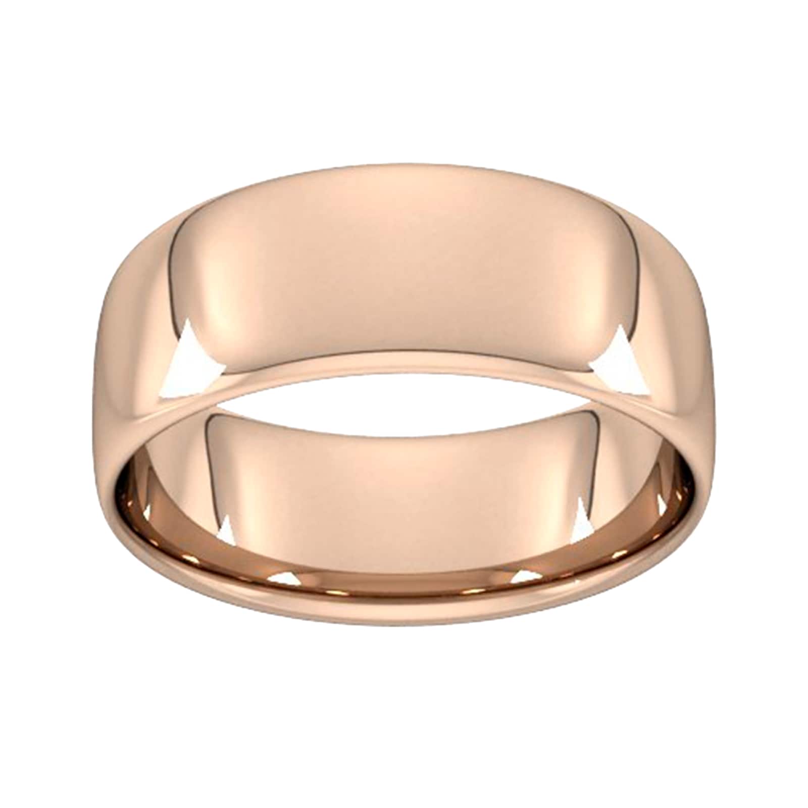 Goldsmiths 8mm Slight Court Standard Wedding Ring In 18 Carat Rose Gold Goldsmiths 8mm Slight Court Standard Wedding Ring In 18 Carat Rose Gold