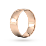 Goldsmiths 8mm Slight Court Standard  Wedding Ring In 18 Carat Rose Gold
