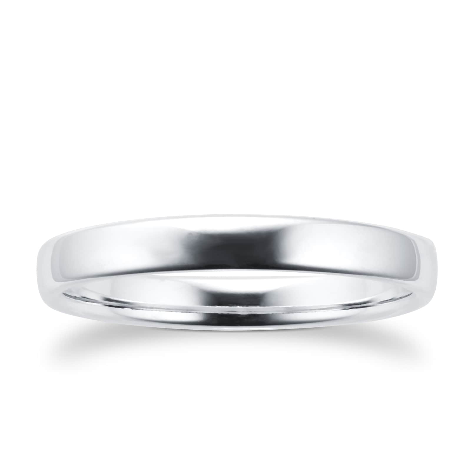 Goldsmiths 2.5mm Slight Court Standard  Wedding Ring In Platinum