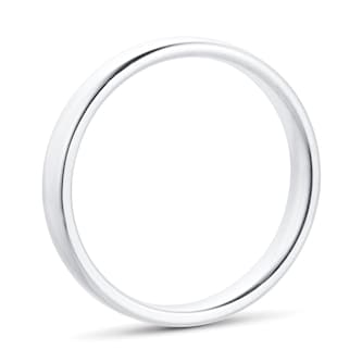 Goldsmiths 3mm Slight Court Standard  Wedding Ring In Platinum