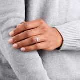Goldsmiths 4mm Slight Court Standard  Wedding Ring In Platinum - Ring Size R