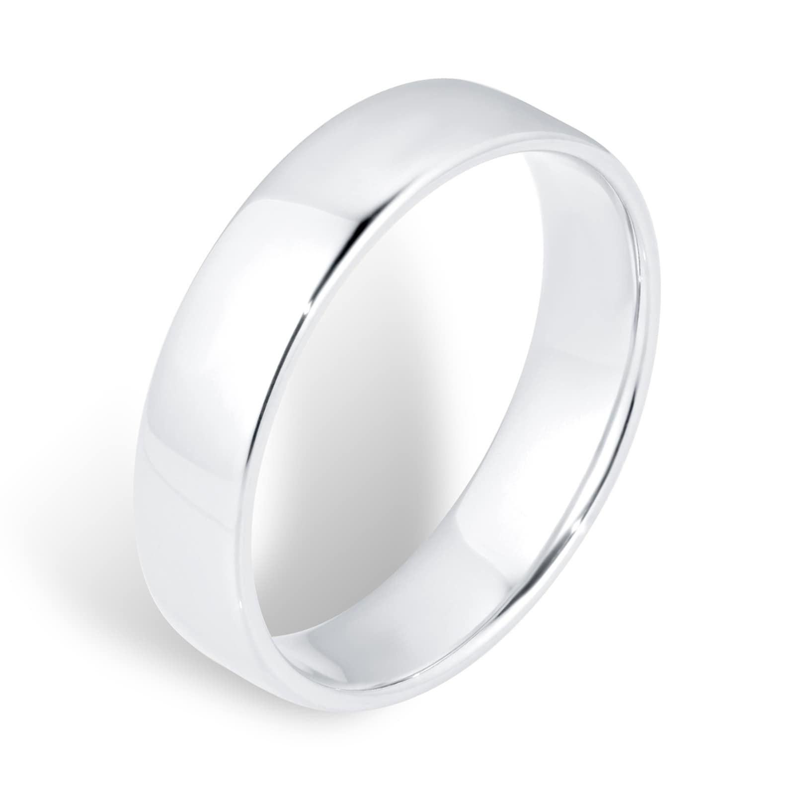 Goldsmiths 5mm Slight Court Standard Wedding Ring In Platinum - Ring Size S Goldsmiths 5mm Slight Court Standard Wedding Ring In Platinum - Ring Size S