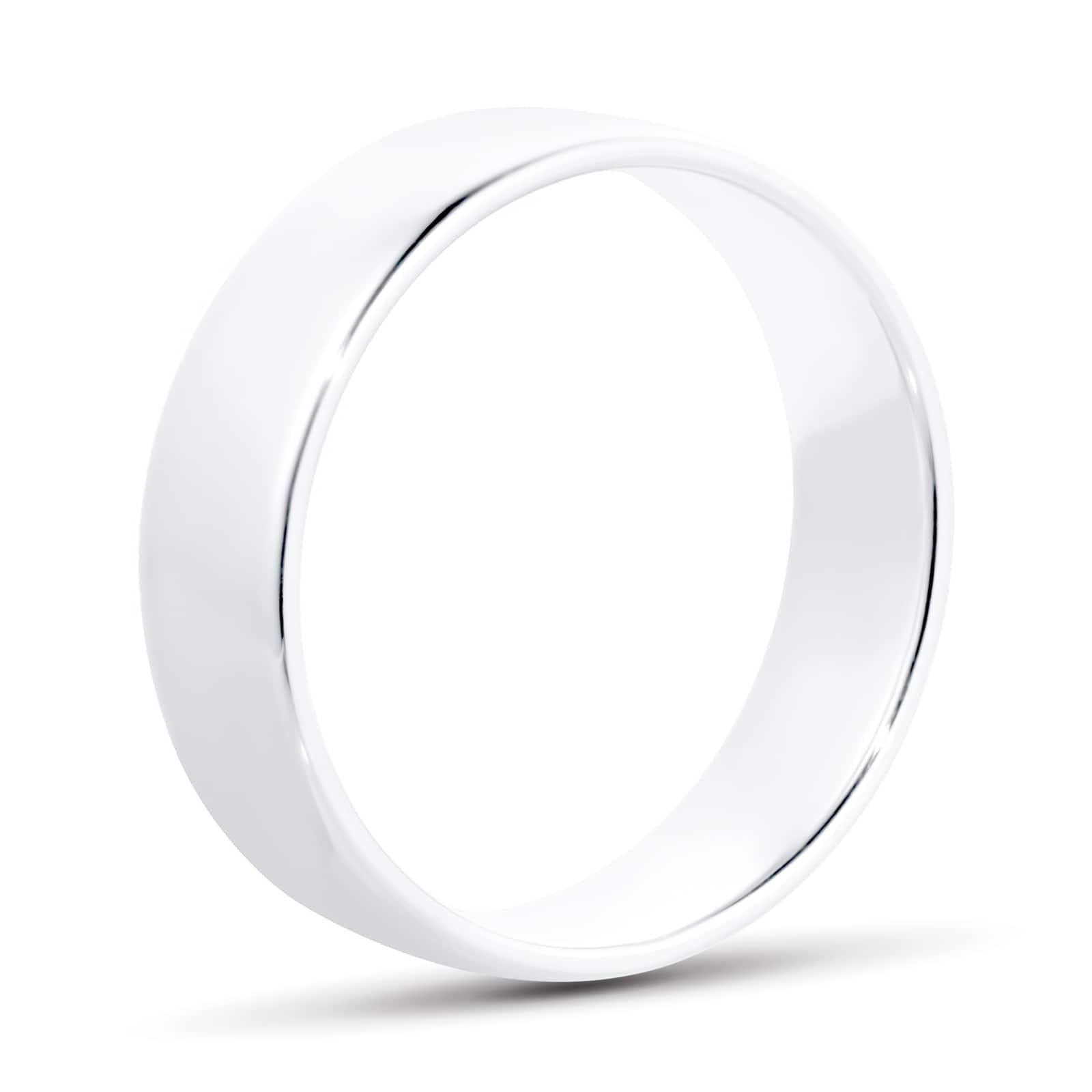 Goldsmiths 6mm Slight Court Standard Wedding Ring In Platinum Goldsmiths 6mm Slight Court Standard Wedding Ring In Platinum