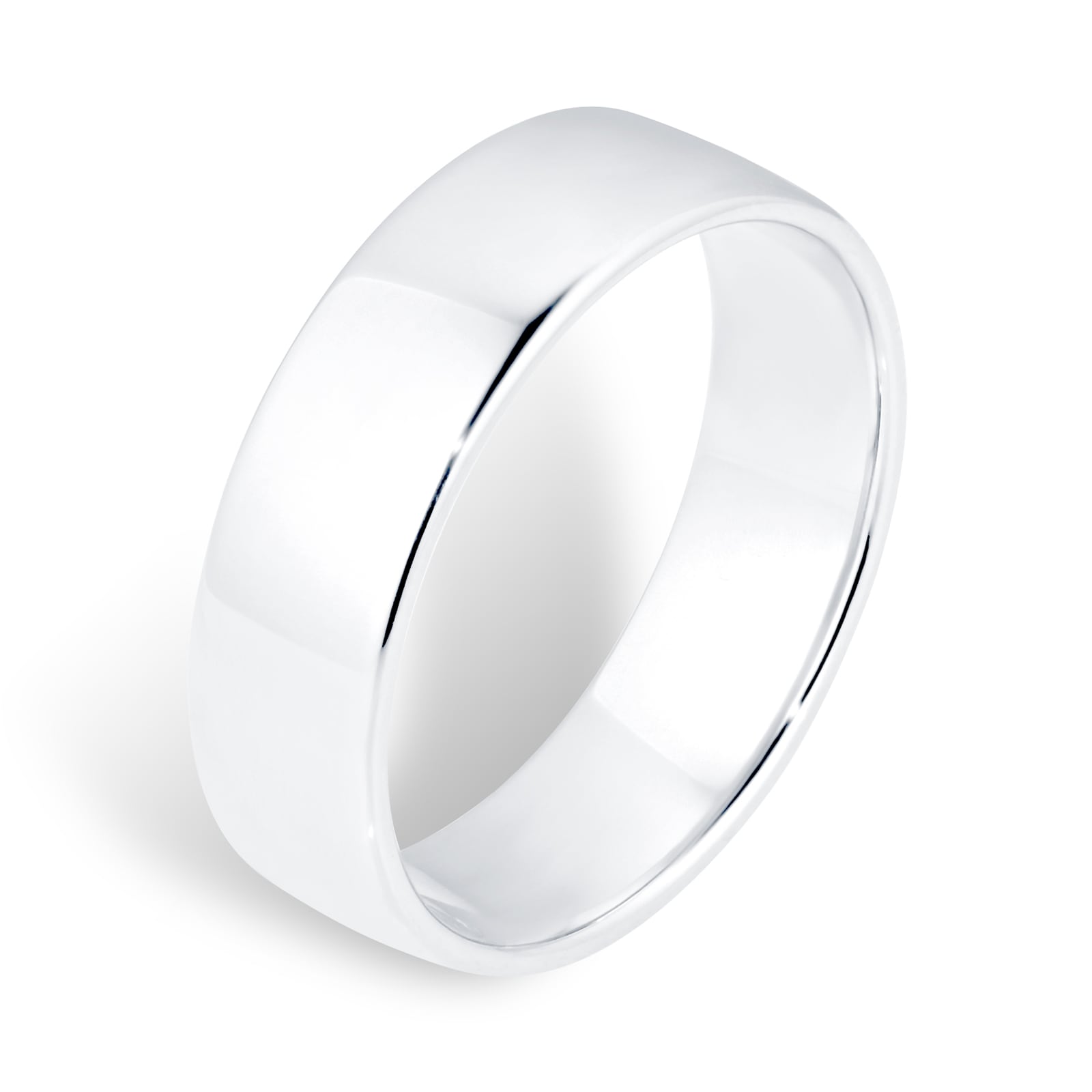 Goldsmiths 6mm Slight Court Standard Wedding Ring In Platinum Goldsmiths 6mm Slight Court Standard Wedding Ring In Platinum