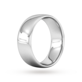 Goldsmiths 8mm Slight Court Heavy  Wedding Ring In Platinum - Ring Size P