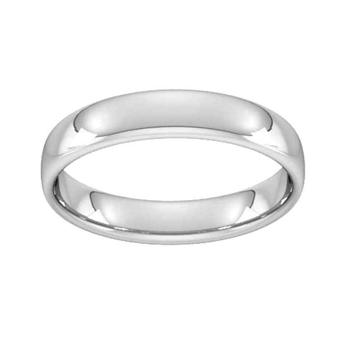 Goldsmiths 4mm Slight Court Standard  Wedding Ring In 950  Palladium - Ring Size Q