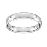 Goldsmiths 4mm Slight Court Standard  Wedding Ring In 950  Palladium