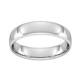 Goldsmiths 5mm Slight Court Standard  Wedding Ring In 950  Palladium - Ring Size P