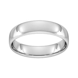 08300172 - 5mm Slight Court Standard Wedding Ring In 950 Palladium