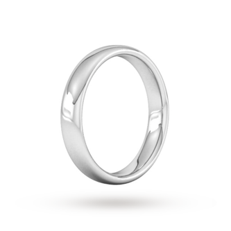 Goldsmiths 4mm Slight Court Heavy  Wedding Ring In 950  Palladium