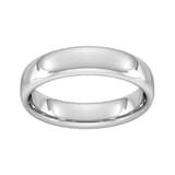 Goldsmiths 5mm Slight Court Heavy  Wedding Ring In 950  Palladium - Ring Size M