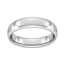 08300180 - 5mm Slight Court Heavy Wedding Ring In 950 Palladium