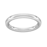 Goldsmiths 2.5mm Slight Court Extra Heavy Wedding Ring In Sterling Silver - Ring Size K