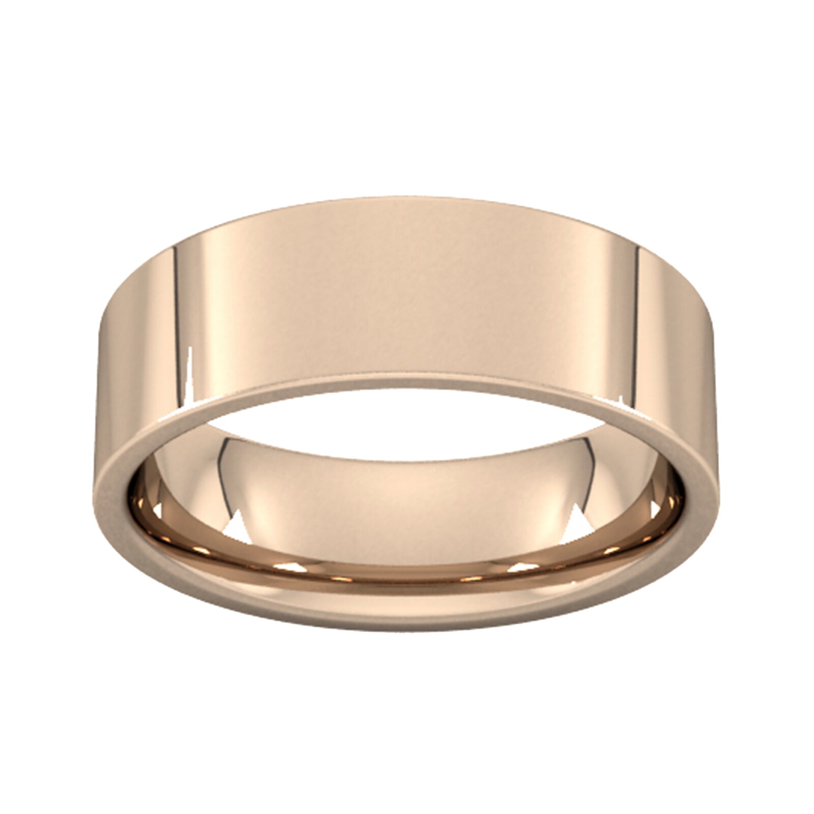 Goldsmiths 7mm Flat Court Heavy Wedding Ring In 9 Carat Rose Gold Goldsmiths 7mm Flat Court Heavy Wedding Ring In 9 Carat Rose Gold