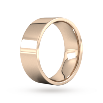 Goldsmiths 8mm Flat Court Heavy  Wedding Ring In 18 Carat Rose Gold Goldsmiths 8mm Flat Court Heavy  Wedding Ring In 18 Carat Rose Gold