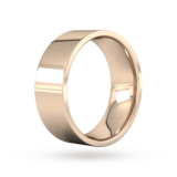 Goldsmiths 8mm Flat Court Heavy  Wedding Ring In 18 Carat Rose Gold