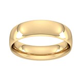Goldsmiths 6mm Traditional Court Heavy  Wedding Ring In 18 Carat Yellow Gold