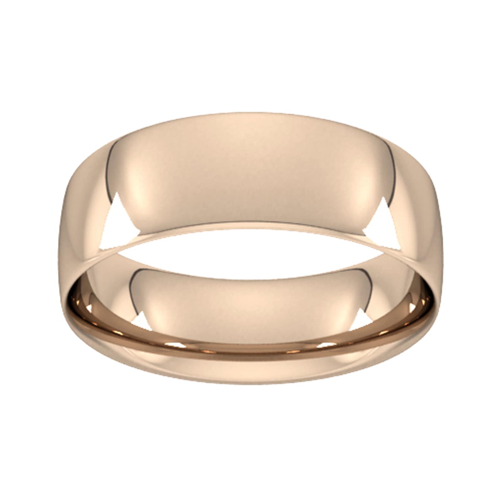 7mm Traditional Court Standard Wedding Ring In 18 Carat Rose Gold