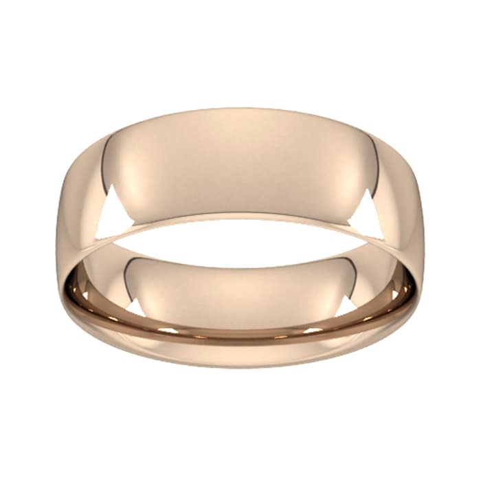 Goldsmiths 7mm Traditional Court Standard  Wedding Ring In 18 Carat Rose Gold - Ring Size Q