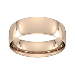 08300374 - 7mm Traditional Court Standard Wedding Ring In 18 Carat Rose Gold