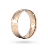 Goldsmiths 7mm Traditional Court Standard  Wedding Ring In 18 Carat Rose Gold - Ring Size Q