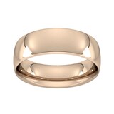 Goldsmiths 7mm Traditional Court Heavy  Wedding Ring In 18 Carat Rose Gold - Ring Size Q