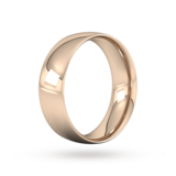 Goldsmiths 7mm Traditional Court Heavy  Wedding Ring In 18 Carat Rose Gold