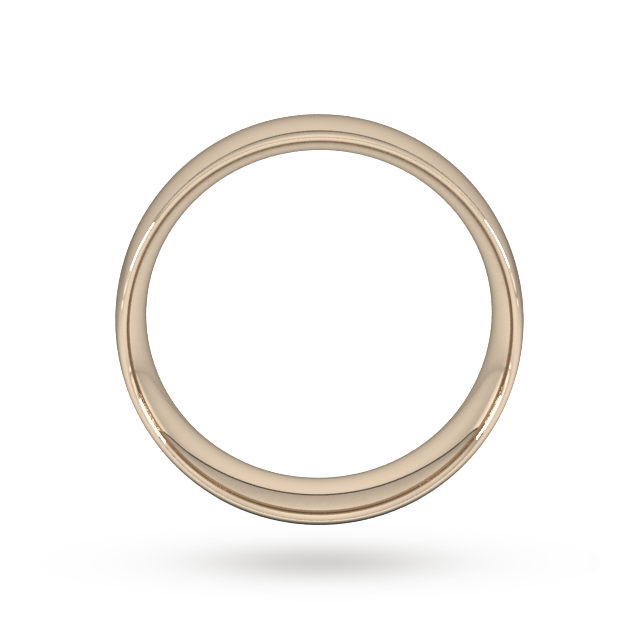 Goldsmiths 7mm Traditional Court Heavy Wedding Ring In 18 Carat Rose Gold