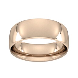 08300383 - 8mm Traditional Court Heavy Wedding Ring In 18 Carat Rose Gold