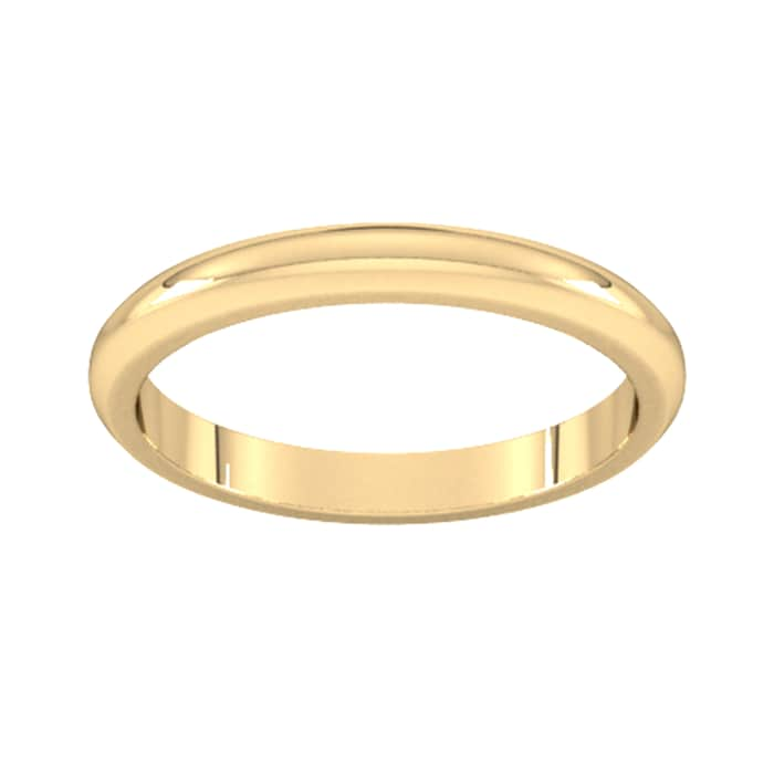 Goldsmiths 2.5mm D Shape Heavy  Wedding Ring In 9 Carat Yellow Gold