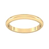 Goldsmiths 2.5mm D Shape Heavy  Wedding Ring In 9 Carat Yellow Gold