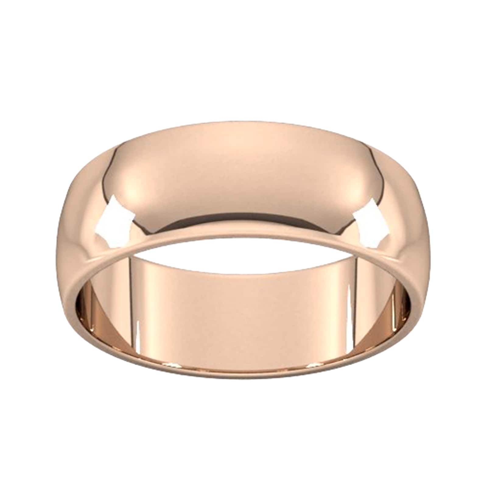 Goldsmiths 7mm D Shape Standard Wedding Ring In 18 Carat Rose Gold - Ring Size Y Goldsmiths 7mm D Shape Standard Wedding Ring In 18 Carat Rose Gold - Ring Size Y