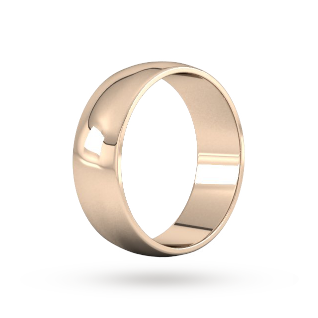 Goldsmiths 7mm D Shape Standard Wedding Ring In 18 Carat Rose Gold - Ring Size Y
