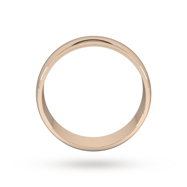 Goldsmiths 7mm D Shape Standard  Wedding Ring In 18 Carat Rose Gold - Ring Size Q