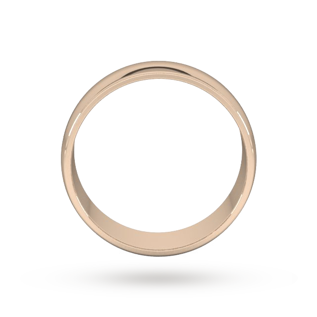 Goldsmiths 7mm D Shape Standard Wedding Ring In 18 Carat Rose Gold - Ring Size Y