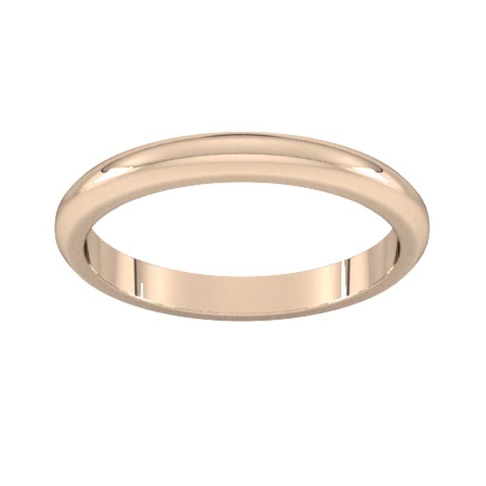 Goldsmiths 2.5mm D Shape Heavy  Wedding Ring In 18 Carat Rose Gold - Ring Size K