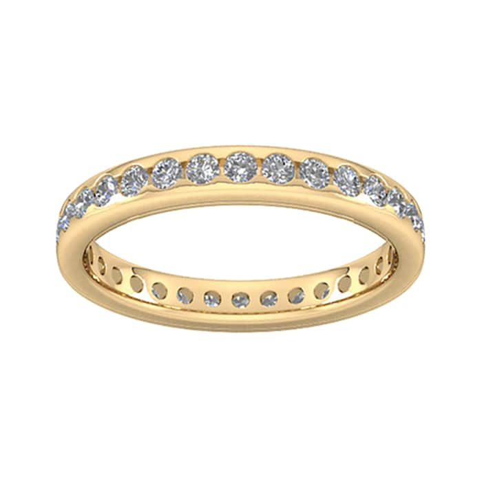 Goldsmiths 0.81 Carat Total Weight Brilliant Cut Scalloped Channel Set  Diamond Wedding Ring In 9 Carat Yellow Gold