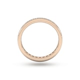 Goldsmiths 0.81 Carat Total Weight Brilliant Cut Scalloped Channel Set  Diamond Wedding Ring In 18 Carat Rose Gold