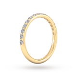 Goldsmiths 0.53 Carat Total Weight Curved Bar Brilliant Cut  Diamond Set Wedding Ring In 18 Carat Yellow Gold