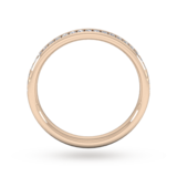 Goldsmiths 0.18 Carat Total Weight Brilliant Cut Channel Set With Matt Finish  Diamond Wedding Ring In 9 Carat Yellow Gold