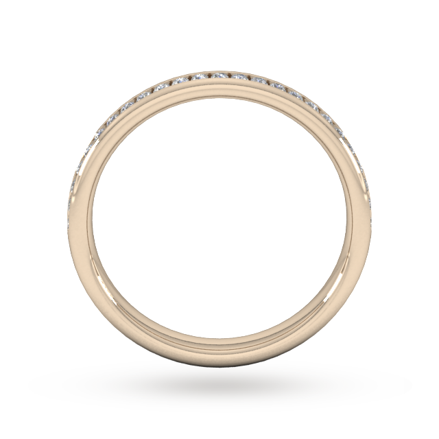 Goldsmiths 0.18 Carat Total Weight Brilliant Cut Channel Set With Matt Finish Diamond Wedding Ring In 18 Carat Yellow Gold