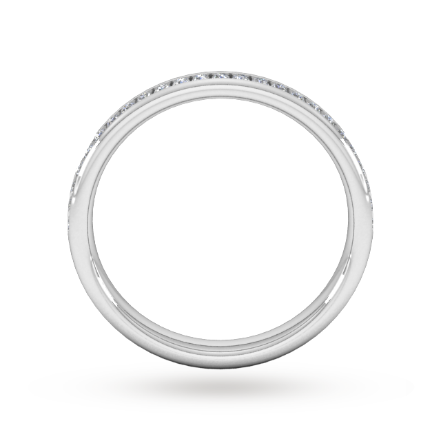 Goldsmiths 0.18 Carat Total Weight Brilliant Cut Channel Set With Matt Finish Diamond Wedding Ring In Platinum
