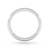 Goldsmiths 0.18 Carat Total Weight Brilliant Cut Channel Set With Matt Finish  Diamond Wedding Ring In Platinum