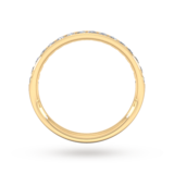 Goldsmiths 0.44 Carat Total Weight Half Channel Set Brilliant Cut  Diamond Wedding Ring In 9 Carat Yellow Gold - Ring Size J