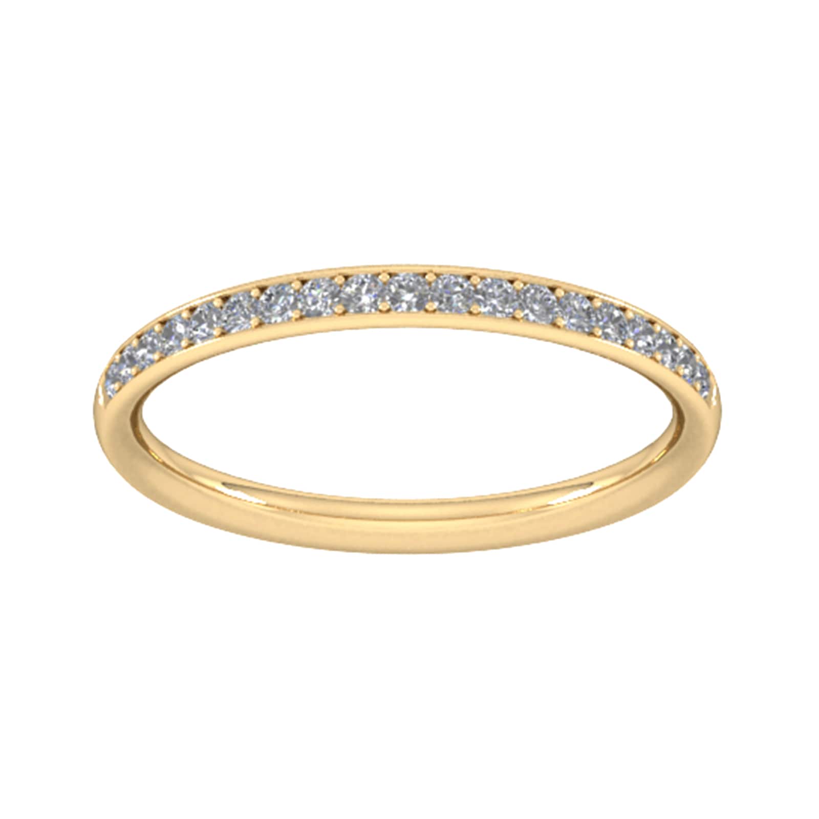 Goldsmiths 0.18 Carat Total Weight Brilliant Cut Grain Set  Diamond Wedding Ring In 9 Carat Yellow Gold