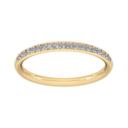 08300632 - 0.18 Carat Total Weight Brilliant Cut Grain Set Diamond Wedding Ring In 9 Carat Yellow Gold