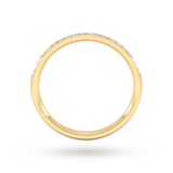Goldsmiths 0.18 Carat Total Weight Brilliant Cut Grain Set  Diamond Wedding Ring In 9 Carat Yellow Gold